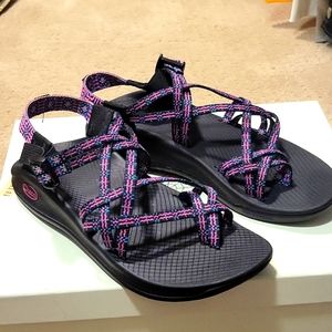 Chaco Womens ZX 2 Pink/ Teal Buckle Thumb Ring Open Toe Sports Sandal Sz 9